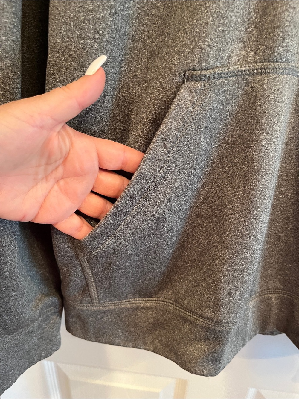 Carhartt Heather Gray Quarter-Zip Sweatshirt Hoodie - Picture 4 of 8